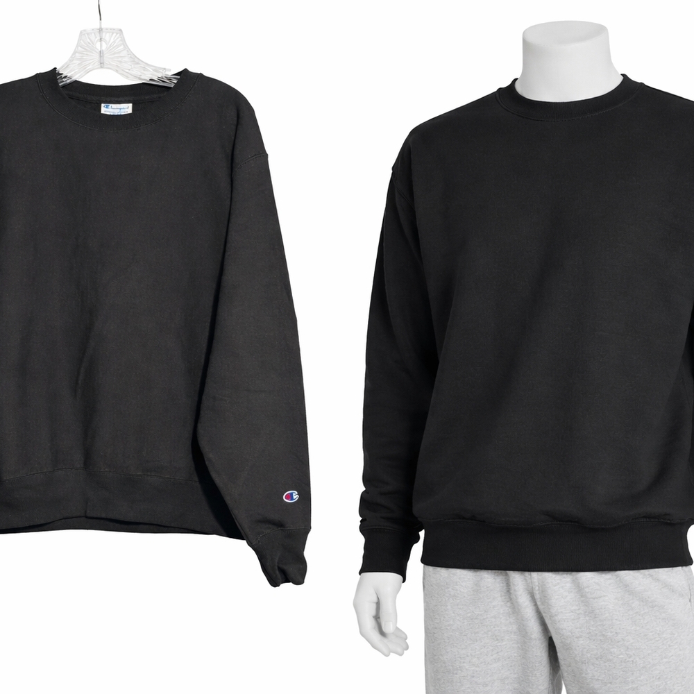 Champion Classic Crew Neck Sweatshirt in Black
